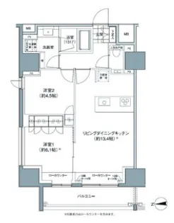 パークハビオ東中野【13階】の間取り