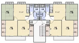 サンライズ矢賀B【2階】の間取り