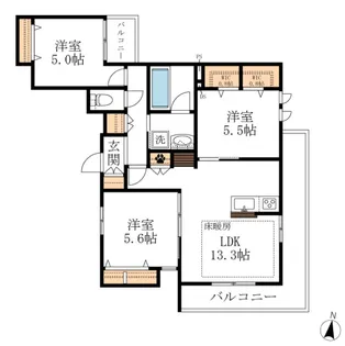 (仮称)市川市原木1丁目メゾン【3階】の間取り