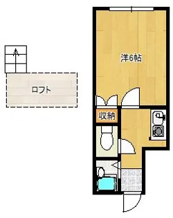 プライマリー久留米大西【1階】の間取り