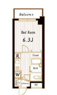 スカイコート三田慶大前【4階】の間取り
