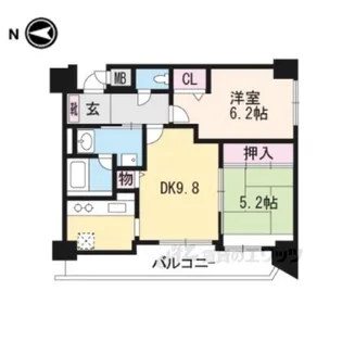 メロディーハイム堺町【8階】の間取り