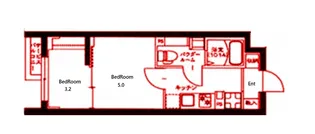 グローリオシェルト武蔵小杉II【3階】の間取り