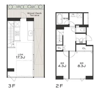THE GRANDUO SAKURASHINMACHI【2階】の間取り