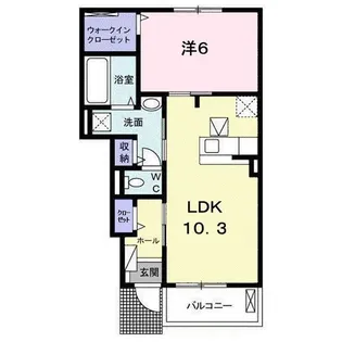 ローズコリーヌ大門A【1階】の間取り