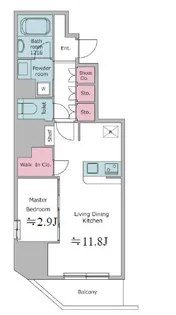 クロスレジデンス神田神保町【3階】の間取り