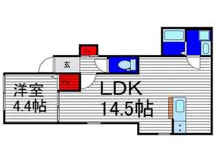 Calm Park Residence【2階】の間取り