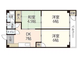 ブランドール ナルミ【2階】の間取り