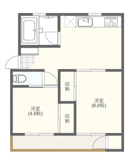 ランドヒルズ山崎【2階】の間取り