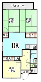 桃山ハイツ【2階】の間取り