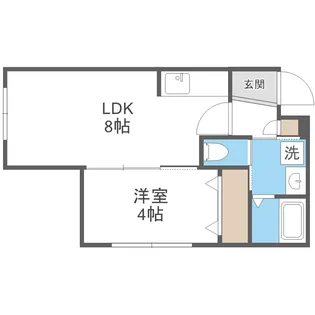 ラフィーネ西町北【4階】の間取り