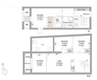 BLANCCOURT中野新橋の間取り