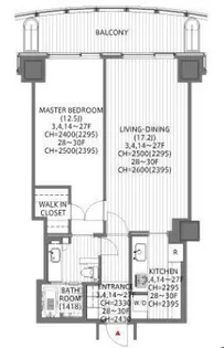 愛宕グリーンヒルズフォレストタワー【22階】の間取り