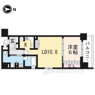 リーガル京都二条城北【6階】の間取り