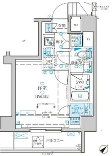ベルシード横濱新町【6階】の間取り