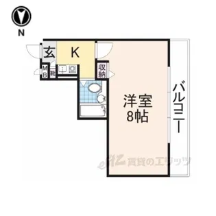 シティパレス東生駒A棟【1階】の間取り