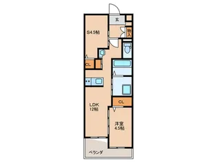 ビタミンテラス明石別所町【1階】の間取り