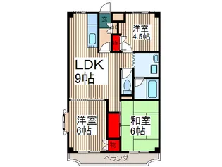 グリ-ンヒル櫛引【3階】の間取り