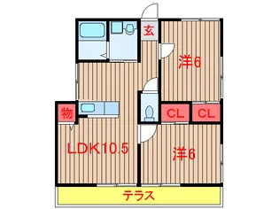 メゾン三容【1階】の間取り