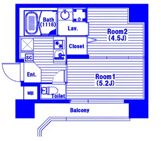 ダイホープラザ新横浜【2階】の間取り