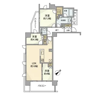 クレヴィア用賀【5階】の間取り
