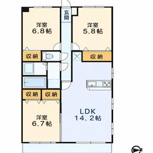 ルミエールmm【4階】の間取り