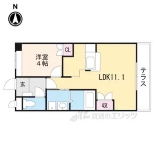 ル・シエル・ブル篠山【2階】の間取り