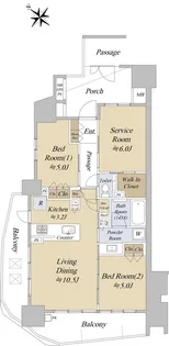 シティハウス南大塚テラス【7階】の間取り