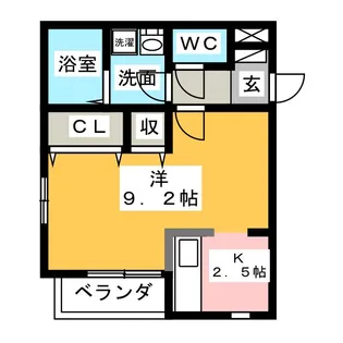 クレールメゾン【2階】の間取り