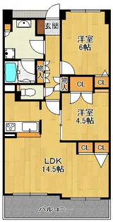 ロイヤル西宮ルシエル【8階】の間取り