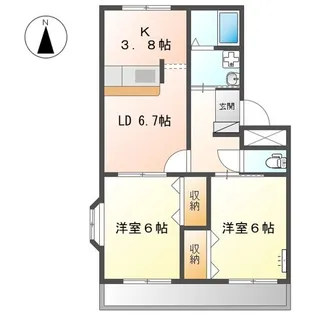ピュア・エクセレンス【2階】の間取り