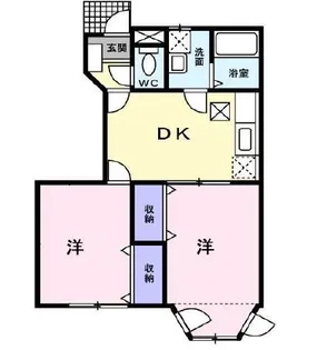 ティファニーB【1階】の間取り