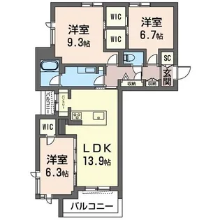 グランピアーナ【SHM】【2階】の間取り