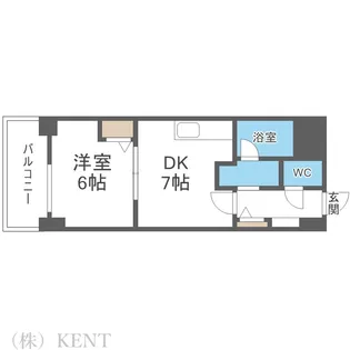 コートロティ琴似【2階】の間取り