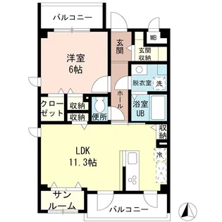 ディモアコート【2階】の間取り