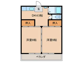 パークハイツS棟【2階】の間取り