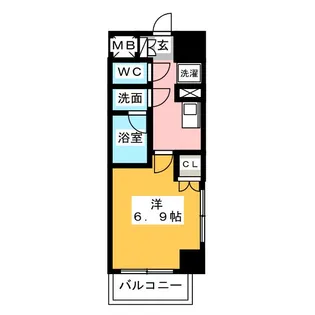 リヴシティ栄弐番館【4階】の間取り
