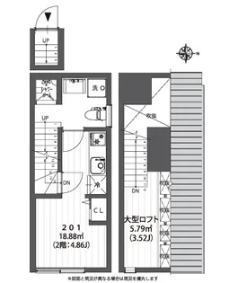 クラソ高円寺南(クラソコウエンジミナミ)【2階】の間取り