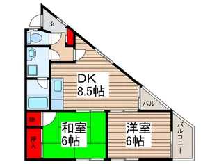 コ-ポめだか【1階】の間取り