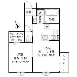 メゾン・ド・リジェール【1階】の間取り