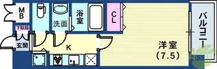 KDXレジデンス三宮【3階】の間取り