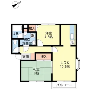 フォンティーヌ【2階】の間取り