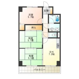 ルミエール花園【5階】の間取り