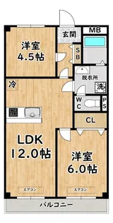 浅井マンション【4階】の間取り