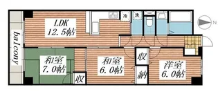 リアライズ城北【5階】の間取り