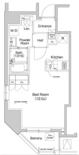 プラウドフラット東神田【8階】の間取り
