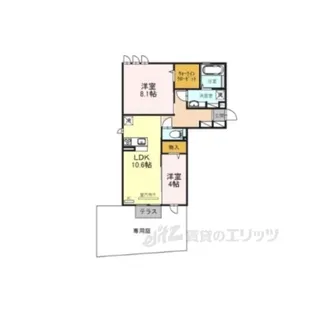 グランシャリオドゥ【1階】の間取り