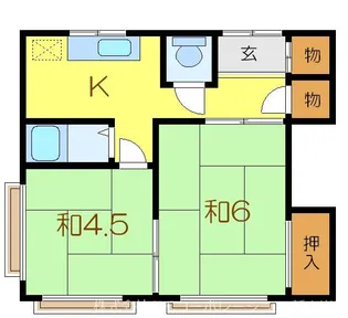 晴美荘【2階】の間取り