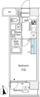エンテヴィレ南麻布【3階】の間取り