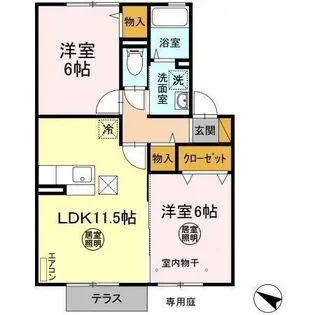 ELYSION HOUSE II【1階】の間取り